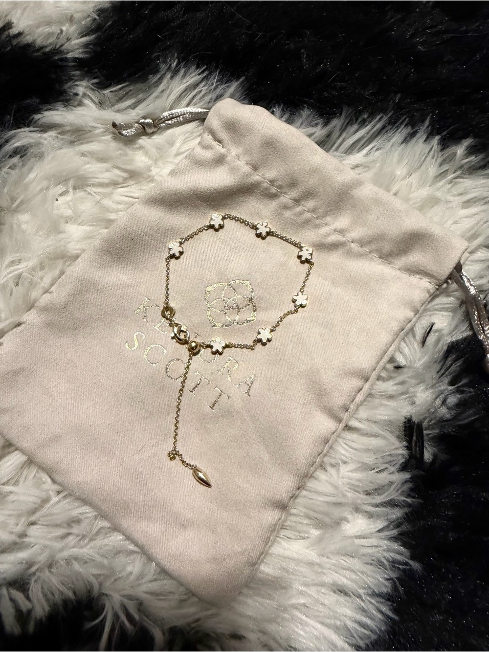 Kendra Scott Gold Flower Adjustable Bracelet